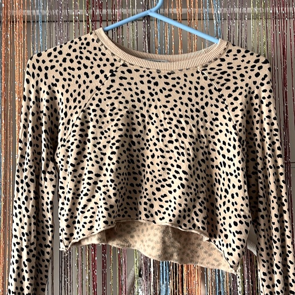 Forever 21 cropped lightweight cheetah print sweater 🐆 - Picture 2 of 9